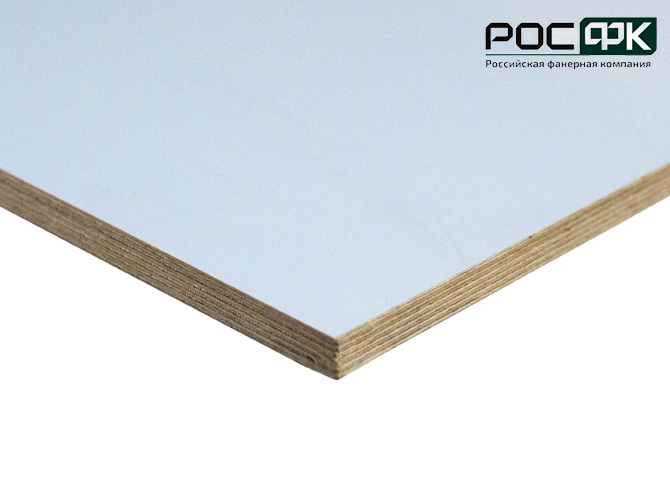 Фанера березовая лам. ФОФ 18мм сорт I/III 385/385 2500х1250мм White (Белый цвет)